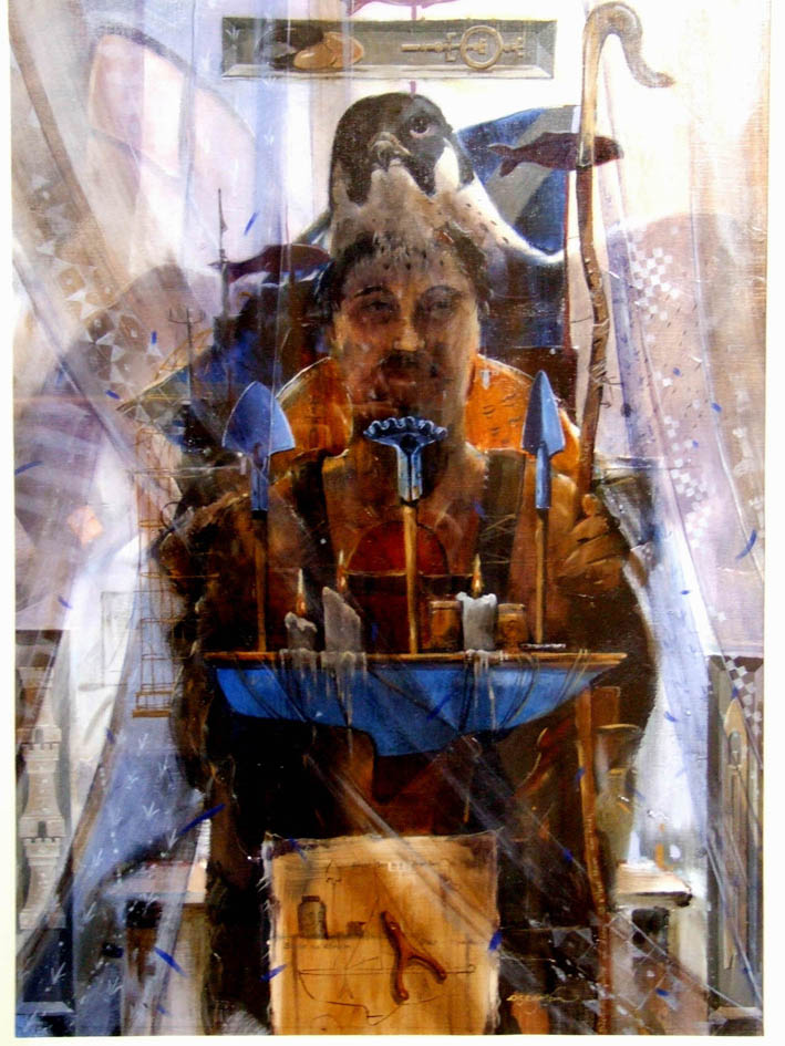  Derek Robertson After Bandrum 2010, Oil on canvas textured paper, 32x26 | © Derek Robertson | Currently on display in Environmental Impact