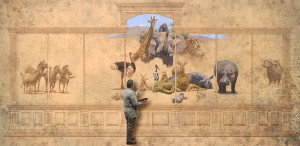  Brian Jarvi with An African Menagerie in progress © Brian Jarvi