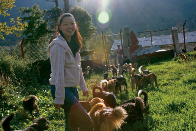 Ms. Tashi Payden at a Dog Sanctuary in Western Bhutan, © J.G. Morrison