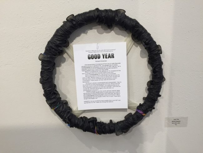 Richard Grossman Good Year. © Richard Grossman, MD. Question: What do you do with 365 used condoms? Answer: Make them into a tire and call it a Good Year.