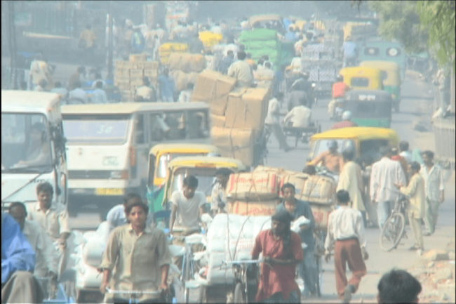 Traffic in Downtown New Delhi | Photo © M. C. Tobias