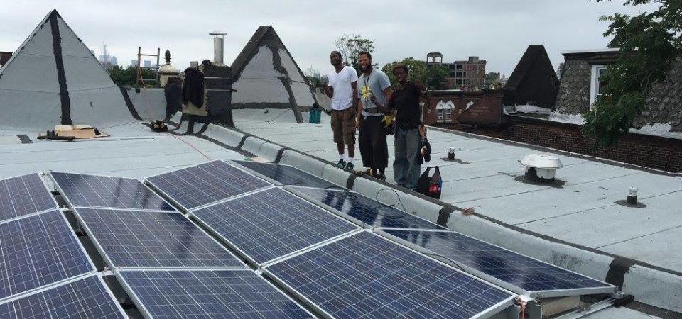 Solar panel installation atop Serentiy House