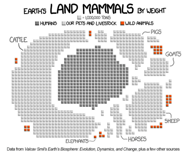 Image and discussion: Explain xkcd: “1338: Land Mammals”