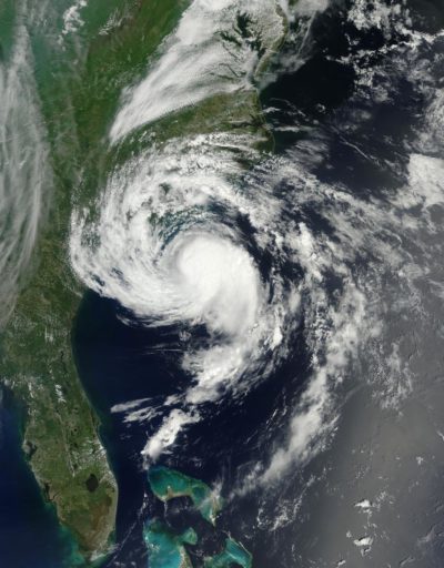 Satellite picture of a tropical storm