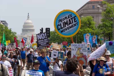 The climate march in DC, 2017