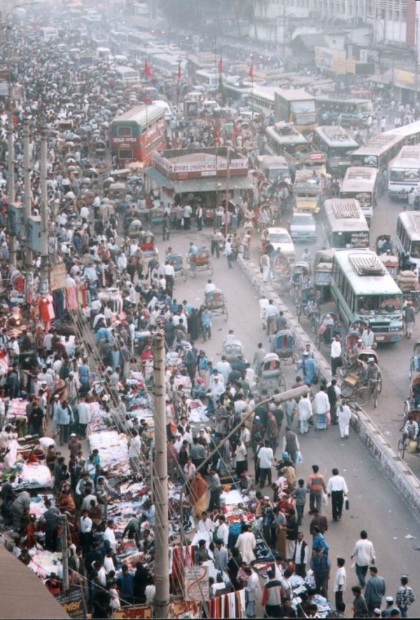 a busy street in India